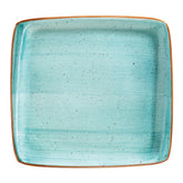 Bonna China Sea Blue 12.75" x 12" x h:0.75" Square Blue Porcelain Platter